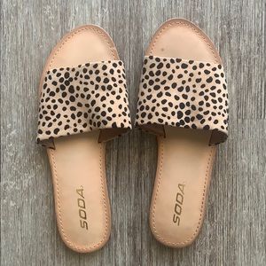 Cheetah Spot Sandals - Size 7